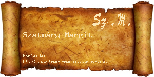 Szatmáry Margit névjegykártya